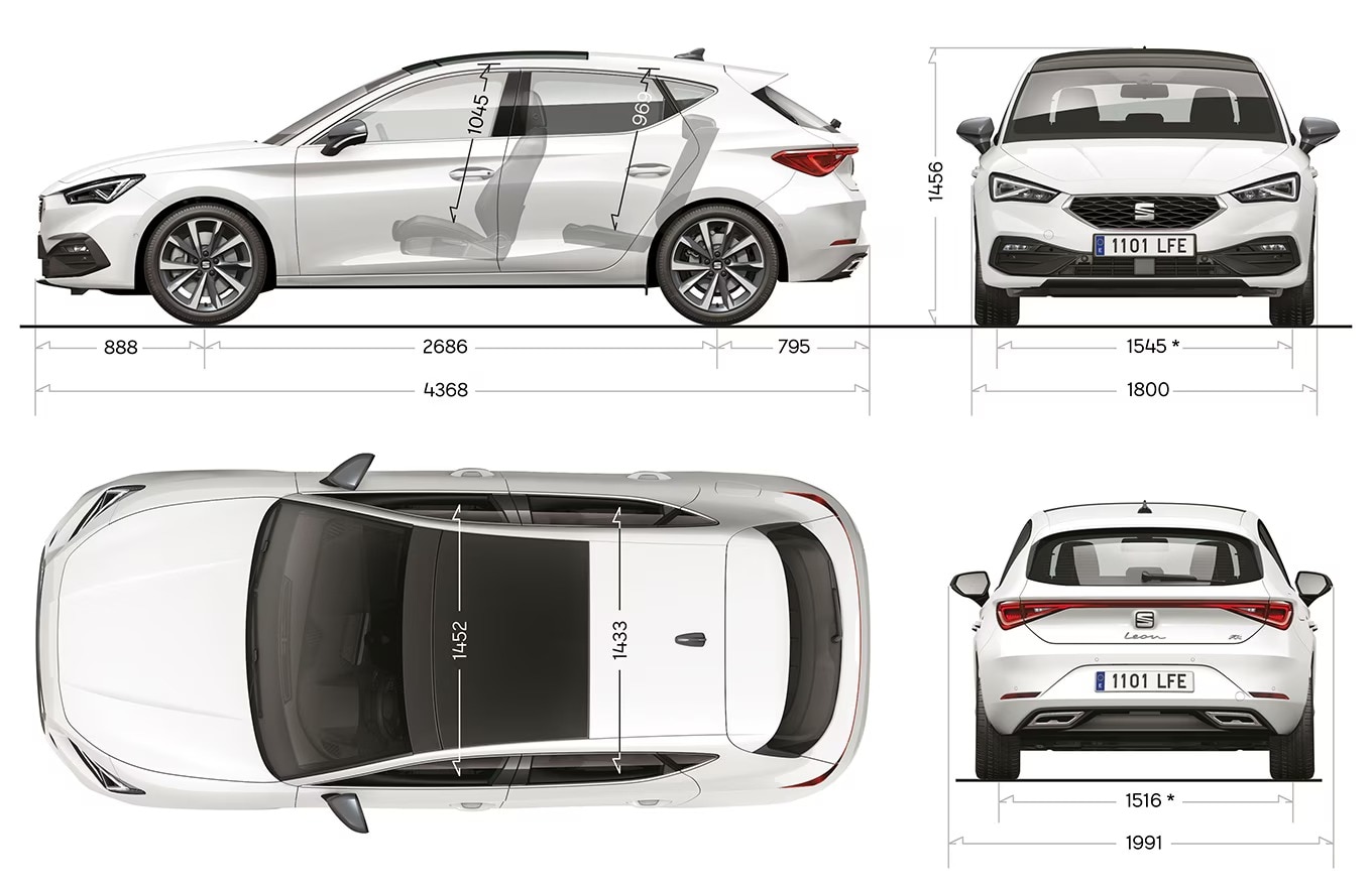 SEAT Leon FR Sport Dimentions