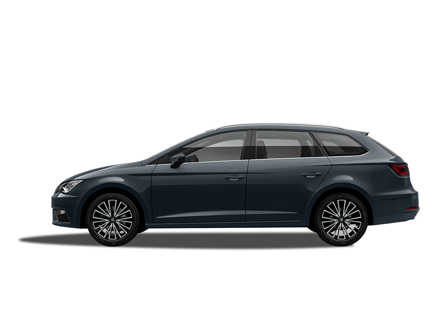 Side view of a Leon Estate in grey