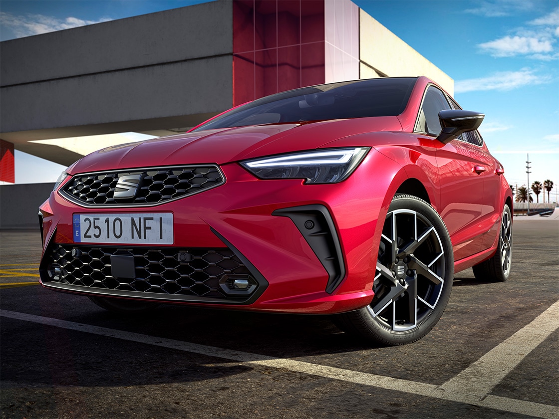 front bumper and full led details from the SEAT Ibiza 2025