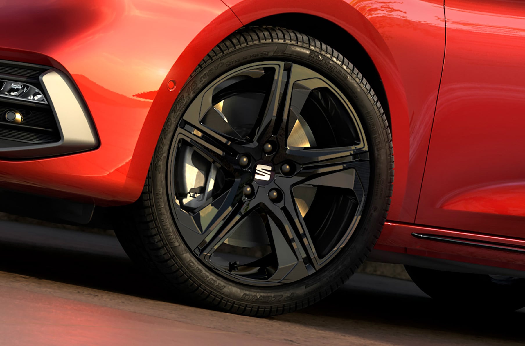 18-inch alloy wheels featured on the seat leon estate black pack edition for a bold, stylish look.